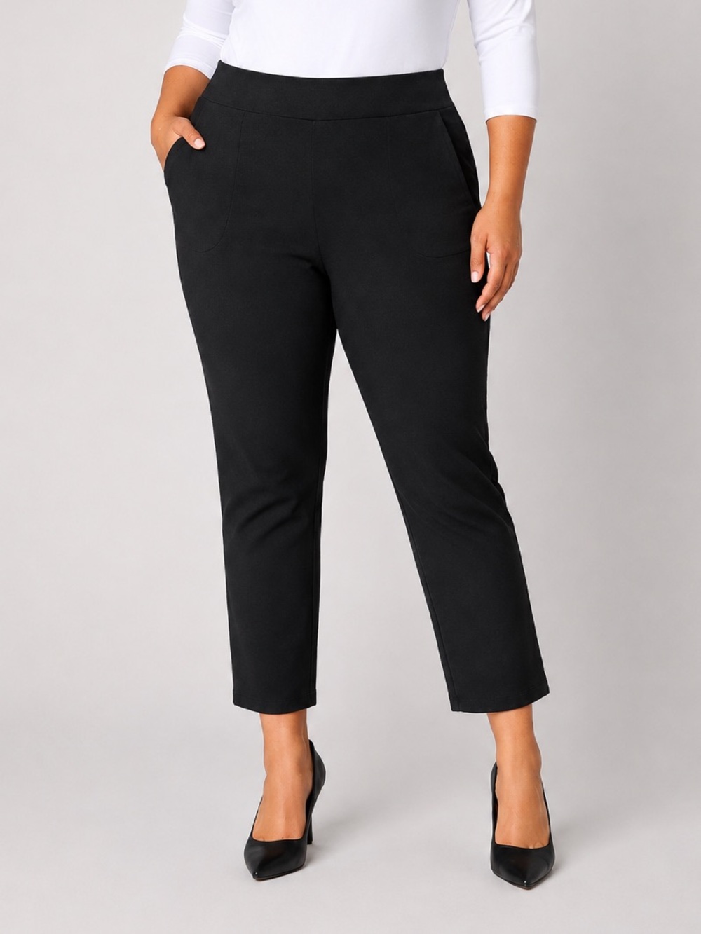 Denim & Co. Petite EasyWear French Terry Pant size MP new A671464